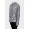 Silver blouse with sequins
