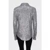 Silver blouse with sequins
