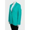 Green jacket with a tag