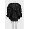 Black dress with puff sleeves