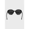 Sunglasses with logos on the temples