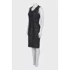 Fitted midi dress with a zipper