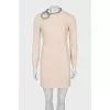 Beige dress with rhinestones