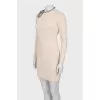 Beige dress with rhinestones