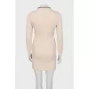 Beige dress with rhinestones