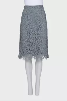 Gray lace skirt