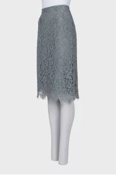 Gray lace skirt
