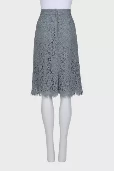 Gray lace skirt