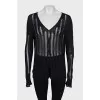 Black transparent cardigan