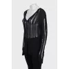 Black transparent cardigan