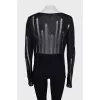 Black transparent cardigan