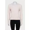 Cashmere jumper with flounce