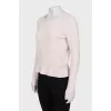 Cashmere jumper with flounce