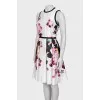 White dress with floral print