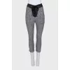 Slim-fit pants with tag
