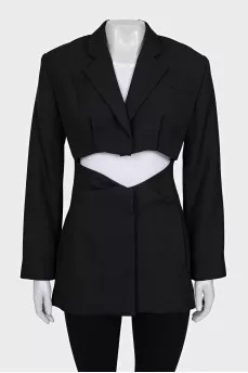 Wool jacket with a cutout