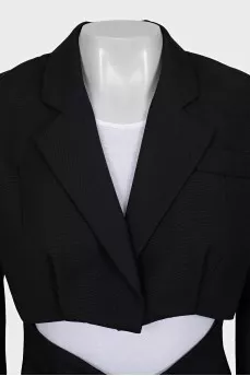 Wool jacket with a cutout