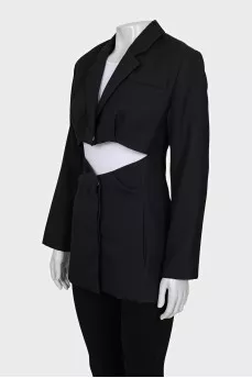 Wool jacket with a cutout