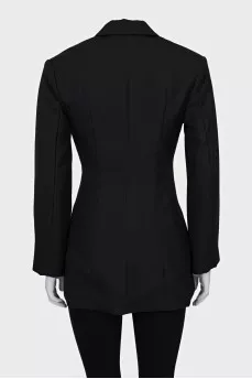 Wool jacket with a cutout