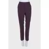 Purple straight trousers