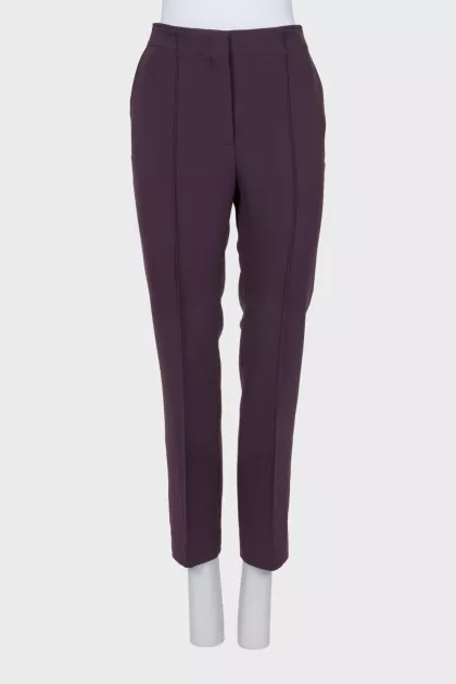 Purple straight trousers