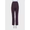 Purple straight trousers