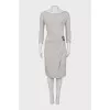 Gray gathered dress