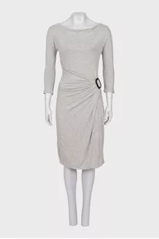 Gray gathered dress