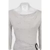 Gray gathered dress