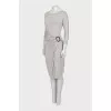 Gray gathered dress