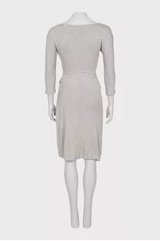 Gray gathered dress