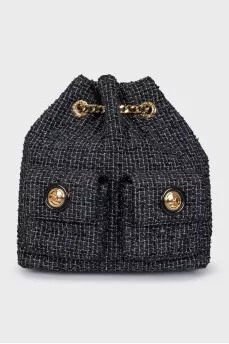 Backpack with gold chains