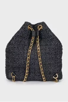 Backpack with gold chains