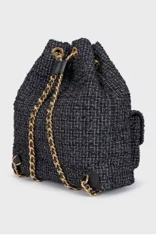 Backpack with gold chains