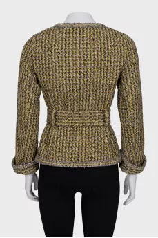 Single-breasted jacket with an accent buckle