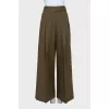 High-waisted wide-leg trousers