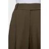 High-waisted wide-leg trousers