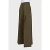 High-waisted wide-leg trousers