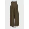 High-waisted wide-leg trousers