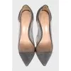 Suede and silicone pumps