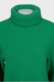 Oversized wool turtleneck sweater
