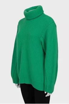 Oversized wool turtleneck sweater