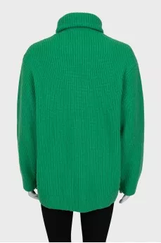 Oversized wool turtleneck sweater