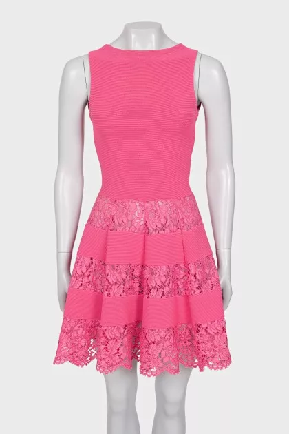 Pink dress with lace