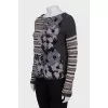 Striped jumper with decor