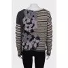 Striped jumper with decor