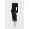 Black dress with embroidery