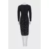 Black dress with embroidery