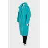 Oversized fur coat made of wool and silk