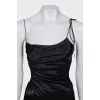 Black asymmetrical mini dress